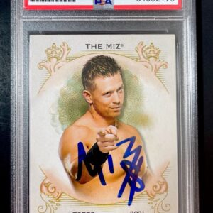 The Miz Signed Topps Allen & Ginter WWE Trading Card Autograph PSA DNA Slabbed
