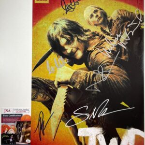 The Walking Dead Cast Signed By 5 Season 10 11x17 Poster Autograph JSA COA