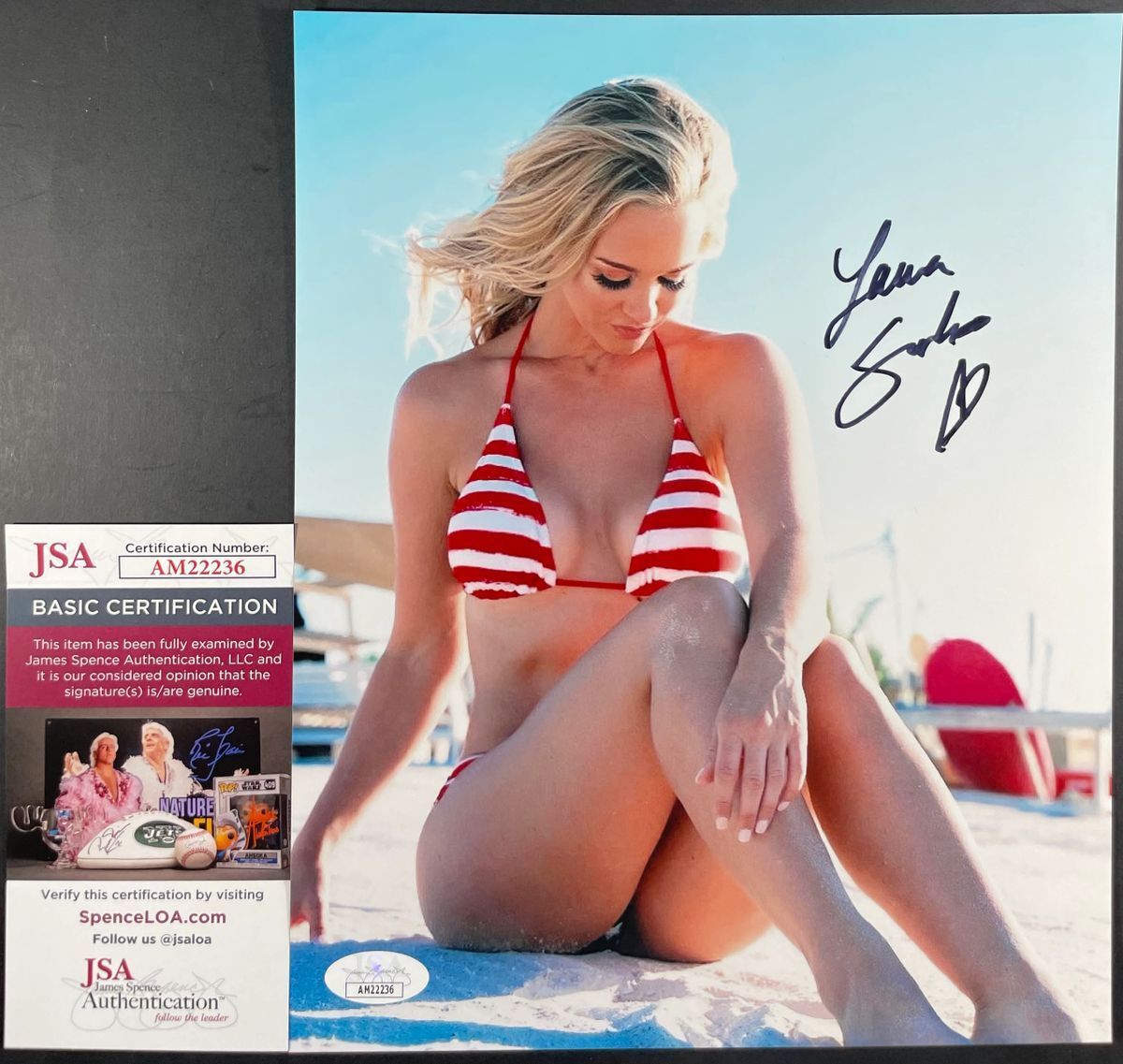 UFC Laura Sanko Signed 8x10 Photo A Authentic Autograph MMA Model JSA COA