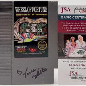 Vanna White Signed Wheel Of Fortune Nintendo NES Cartridge Autograph JSA COA