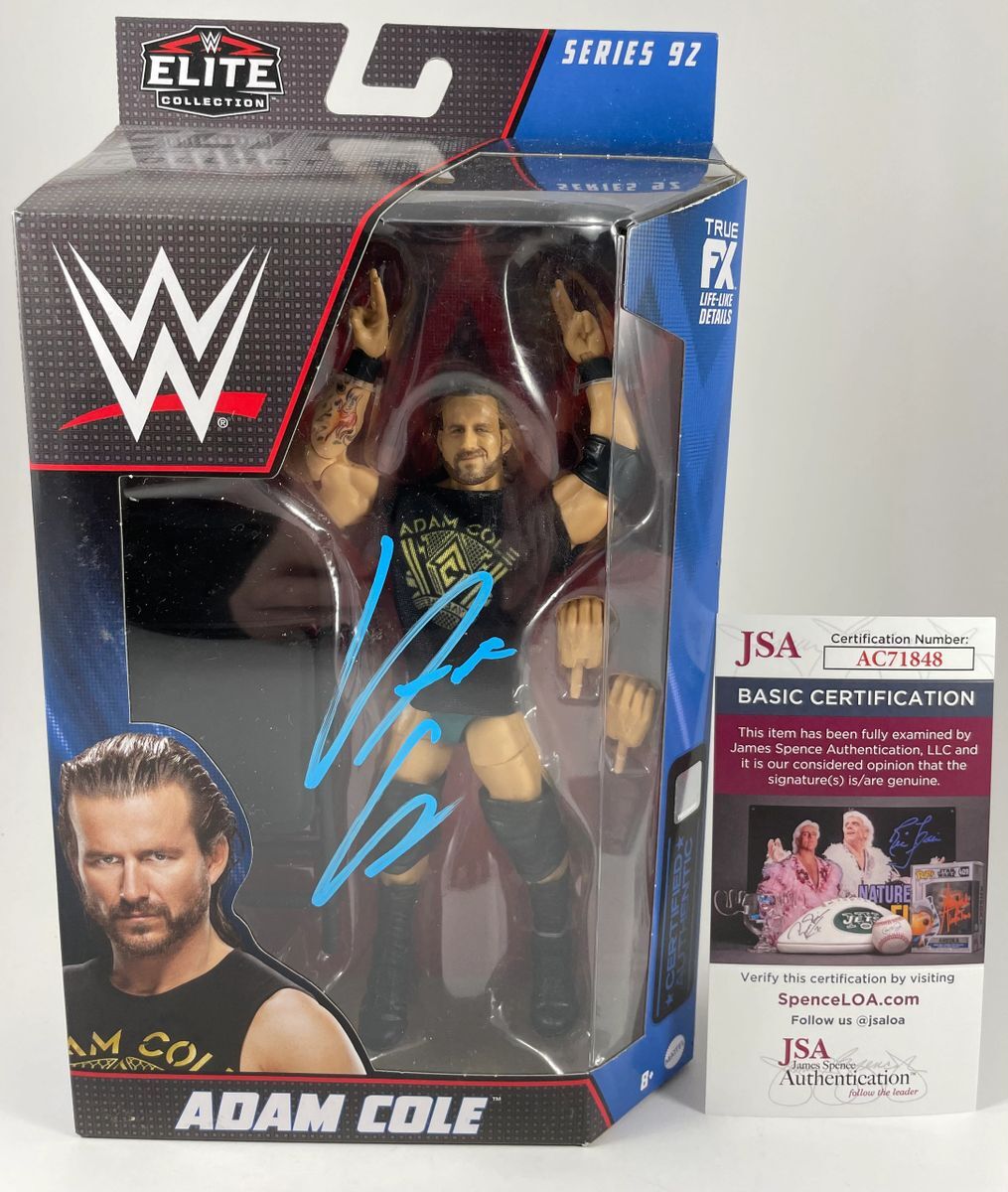 WWE NXT Adam Cole Signed Mattel Elite Wrestling Figure Undisputed Era JSA COA