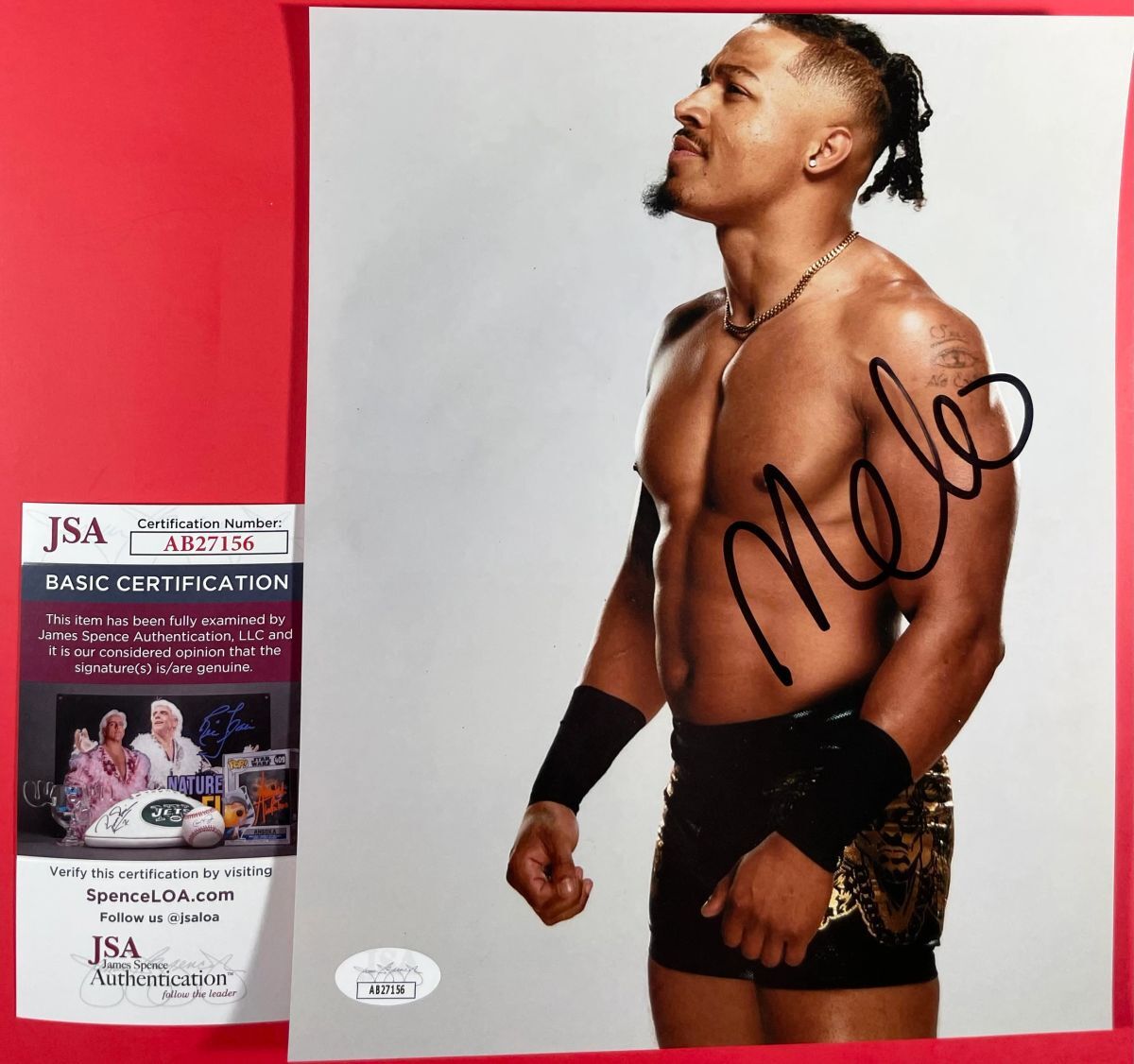 WWE NXT Carmelo Hayes Signed 8x10 Photo B Autograph TakeOver JSA COA