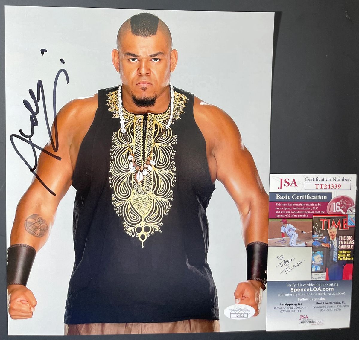 WWE NXT Dabba-Kato Signed 8x10 Photo B Autograph Commander Azeez JSA COA