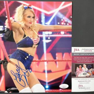 WWE NXT Lacey Evans Signed 8x10 Photo C Autograph Wrestlemania JSA COA