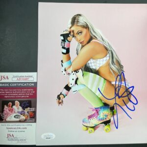 WWE NXT Liv Morgan Signed 8x10 Photo AK Autograph WrestleMania JSA COA