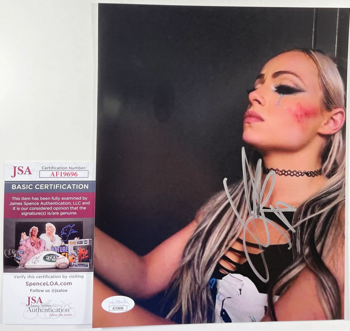 WWE NXT Liv Morgan Signed 8x10 Photo P Autograph WrestleMania JSA COA