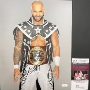 WWE NXT Ricochet Signed Intercontinental Belt 11x14 Photo Autograph JSA COA