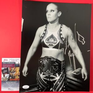 WWE NXT Shayna Baszler Signed B&W 11x14 Photo Autograph WrestleMania JSA COA