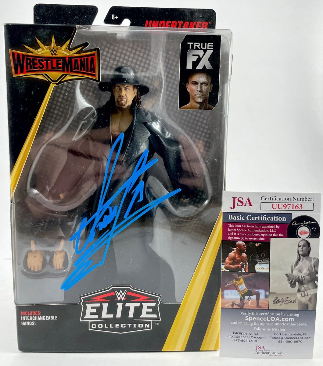 WWE NXT The Undertaker Signed Mattel Elite Wrestlemania Figure Auto JSA COA