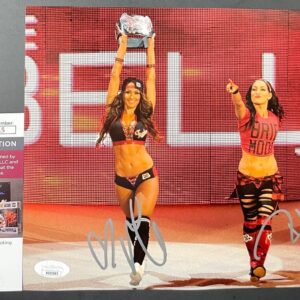 WWE Nikki Bella & Brie Bella Signed Bella Twins 8x10 Photo A Autograph JSA COA