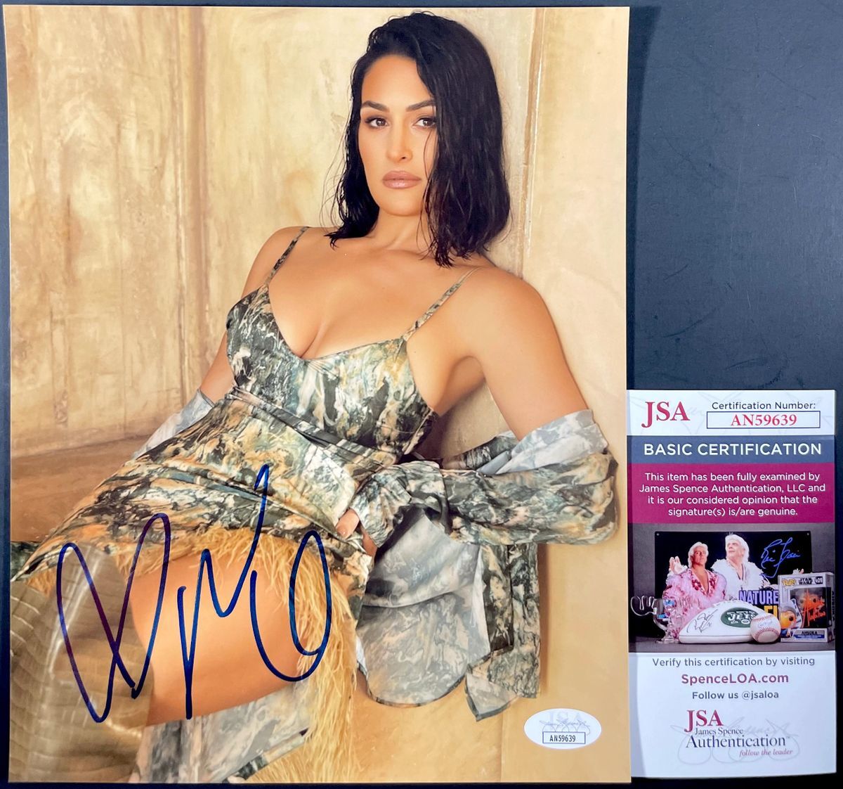 WWE Nikki Bella Signed 8x10 Photo C Autograph Bella Twins WrestleMania JSA COA