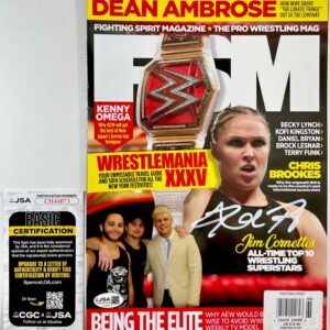 WWE Ronda Rousey Signed FSM Fighting Spirit Wrestling Magazine Autograph JSA COA