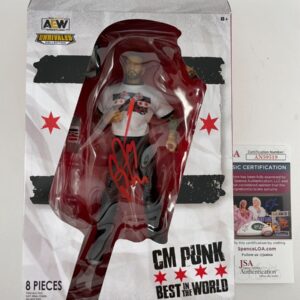 AEW CM Punk Signed All Elite Wrestling Unrivaled First Dance Figure JSA COA