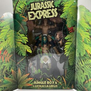AEW Jungle Boy & Luchasaurus Signed Jurassic Express RSC Figure Set JSA COA