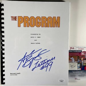 Andrew Bryniarski Signed The Program Movie Script Autograph Lattimer JSA COA