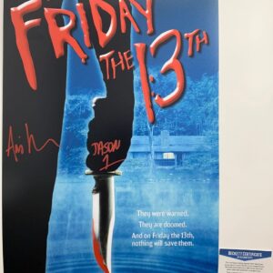 Ari Lehman Signed Friday The 13th 11x17 Poster A Autograph Jason BAS COA