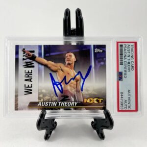 Austin Theory Signed 2021 Topps WWE We Are NXT Card Autograph PSA DNA Slabbed