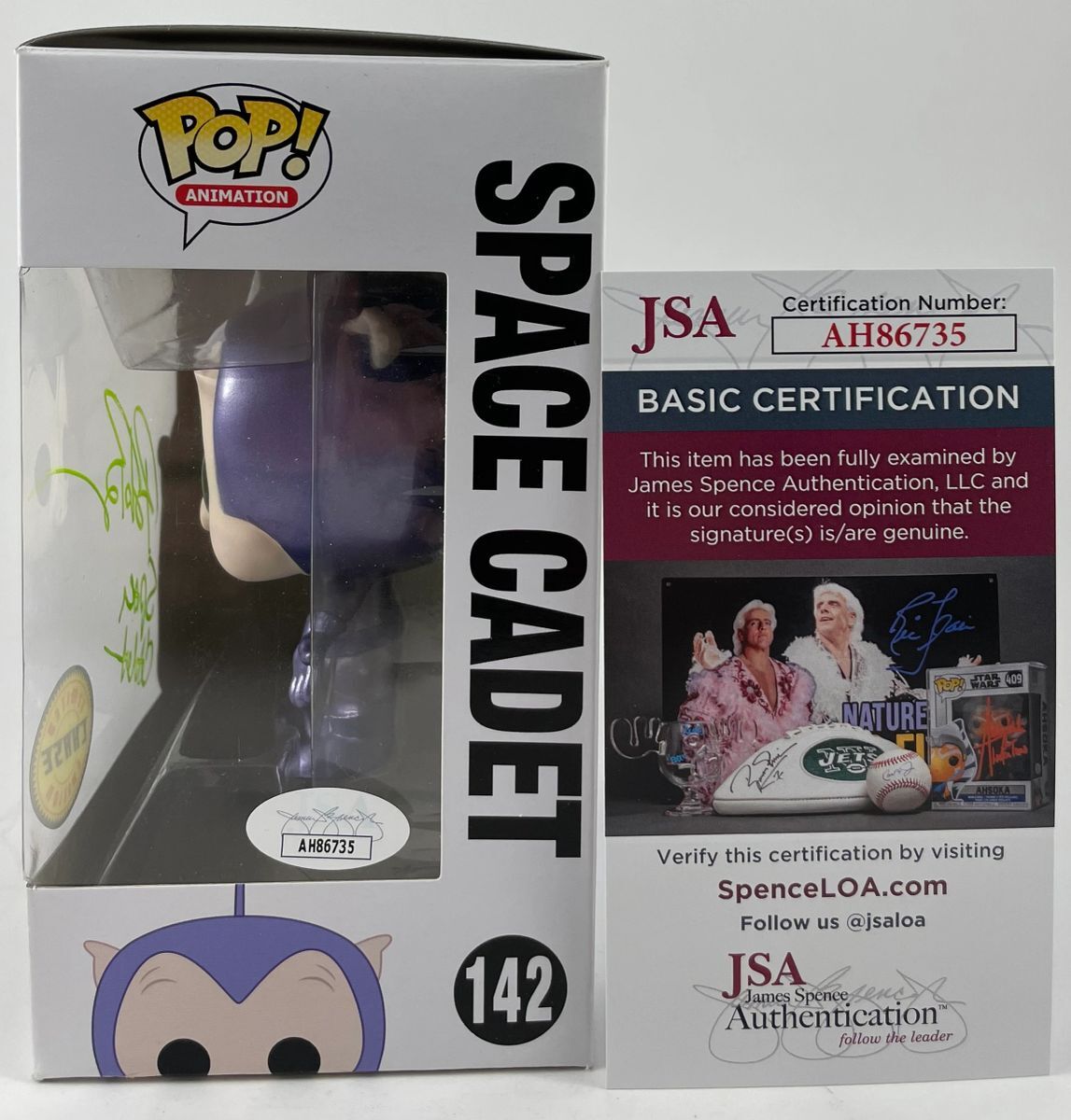 Bob Bergen Signed Duck Dodgers Space Cadet Chase Funko POP! Autograph JSA COA - Image 2