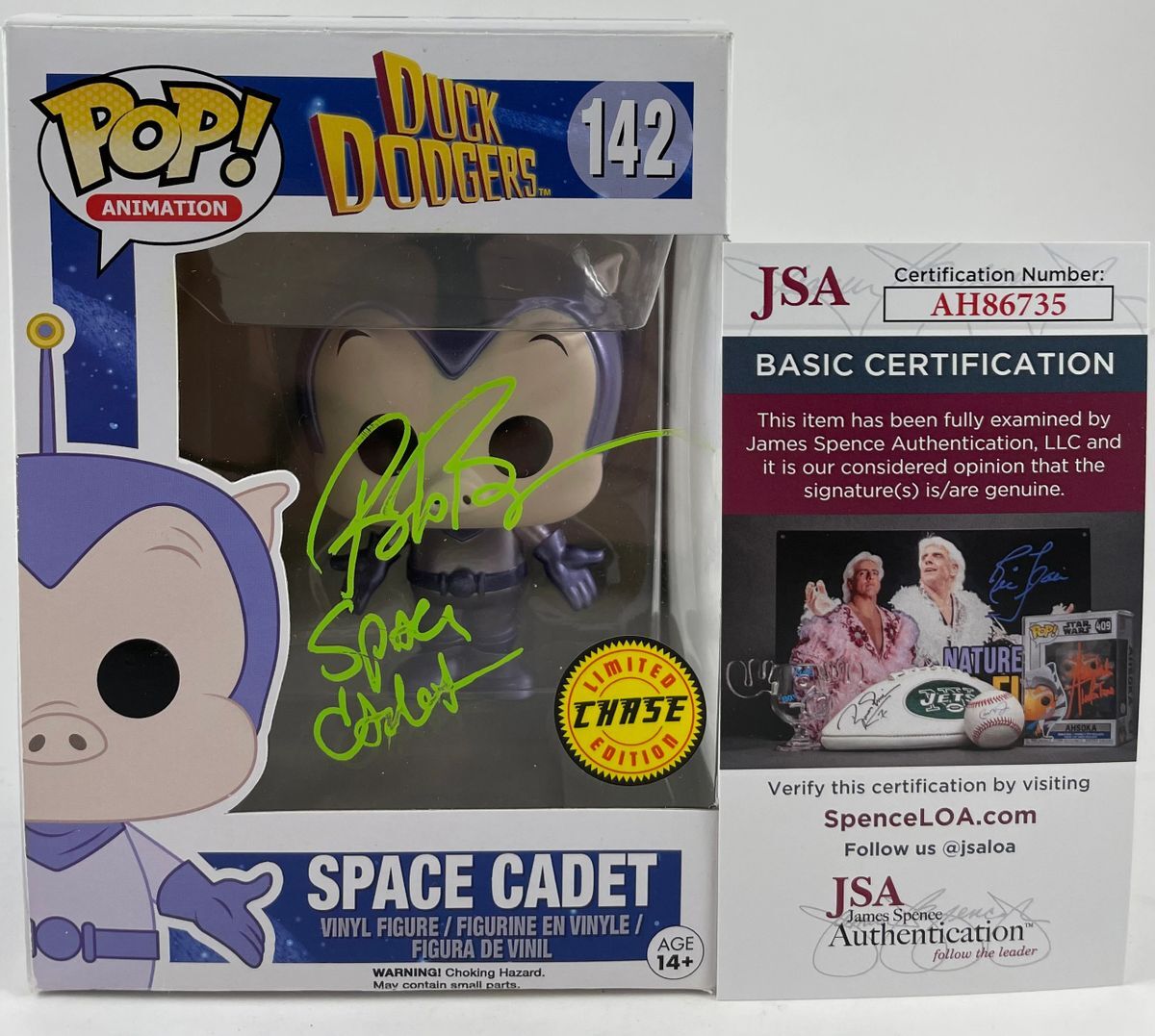 Bob Bergen Signed Duck Dodgers Space Cadet Chase Funko POP! Autograph JSA COA