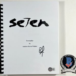 Brad Pitt Signed Se7en Complete Movie Script Autograph Seven BAS COA