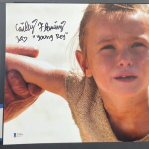 Cailey Fleming Signed Star Wars Force Awakens Young Rey 11x14 Photo BAS COA