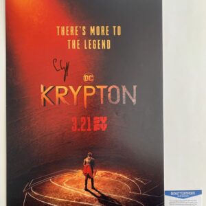 Cameron Cuffe Signed Krypton 11x17 Poster Autograph Beckett BAS COA
