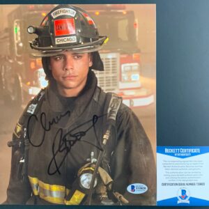 Charlie Barnett Signed Chicago Fire 8x10 Photo C Autograph Peter Mills BAS COA