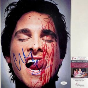 Christian Bale Signed American Psycho 11x14 Photo I Autograph Bateman JSA COA