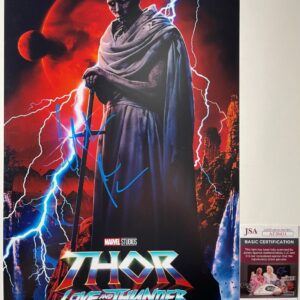 Christian Bale Signed Marvel Thor Love And Thunder 11x17 Poster Gorr JSA COA