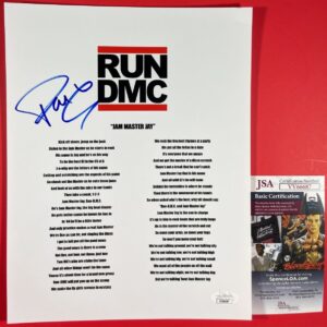 Darryl McDaniels Signed Run-DMC Jam Master Jay Lyric Sheet Autograph JSA COA