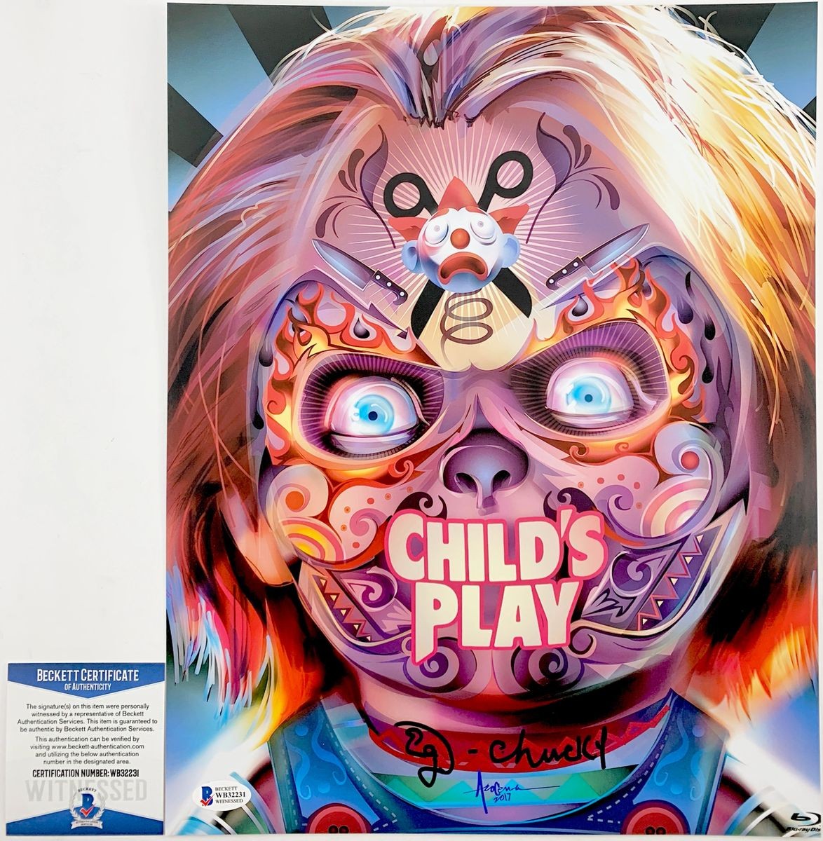 Ed Gale Signed Child's Play Chucky 11x14 Photo D Authentic Autograph BAS COA
