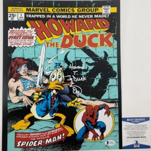 Ed Gale Signed Howard The Duck 11x14 Photo A Autograph Beckett BAS COA