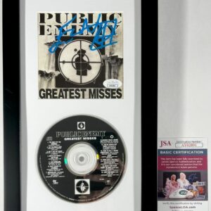 Flavor Flav Signed Public Enemy Greatest Misses CD Book Framed Display JSA COA