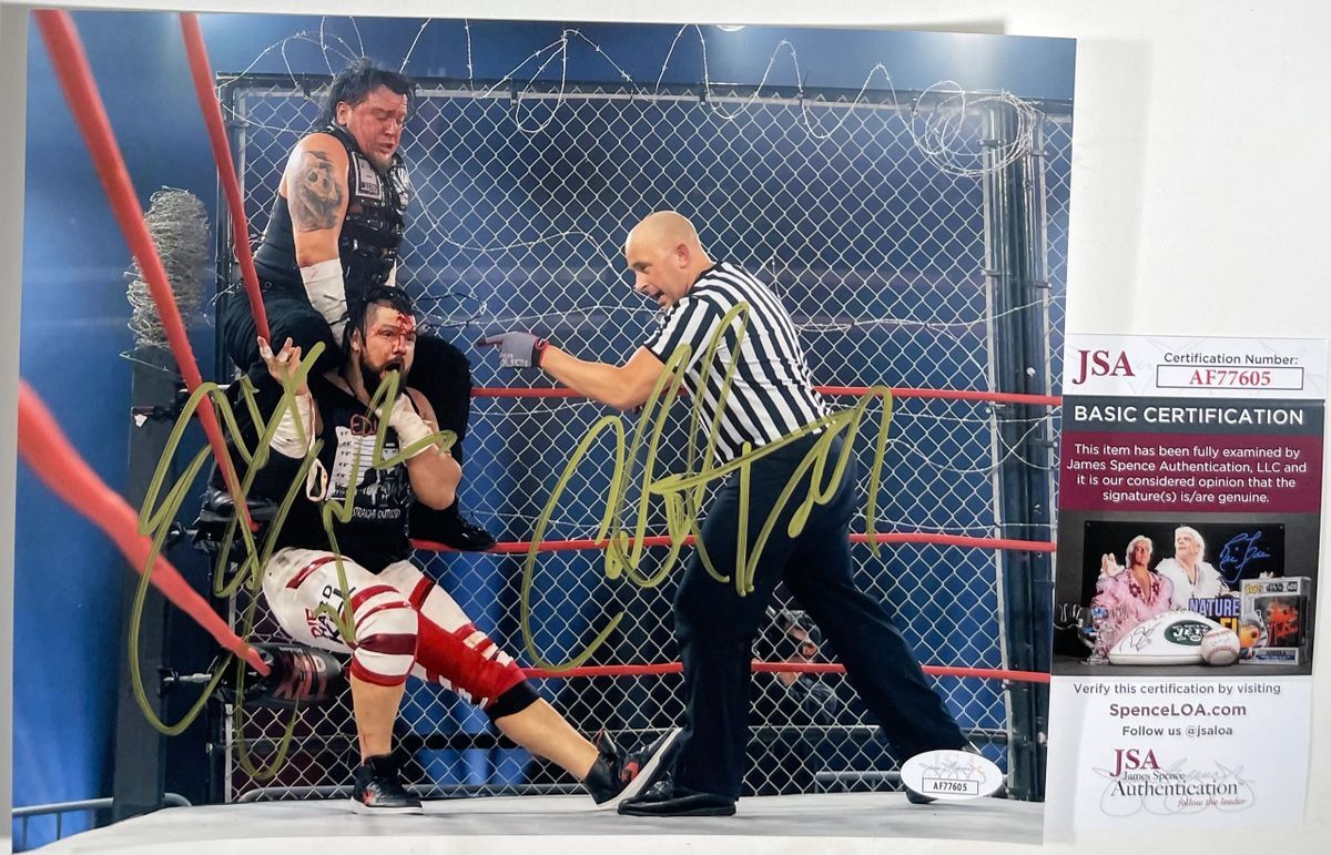 IMPACT Wrestling Sami Callihan & Eddie Edwards Signed 8x10 Photo JSA COA