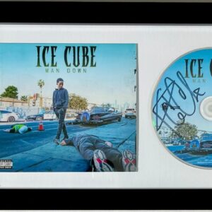 Ice Cube Signed Man Down CD Framed Matted Display Authentic Autograph JSA COA