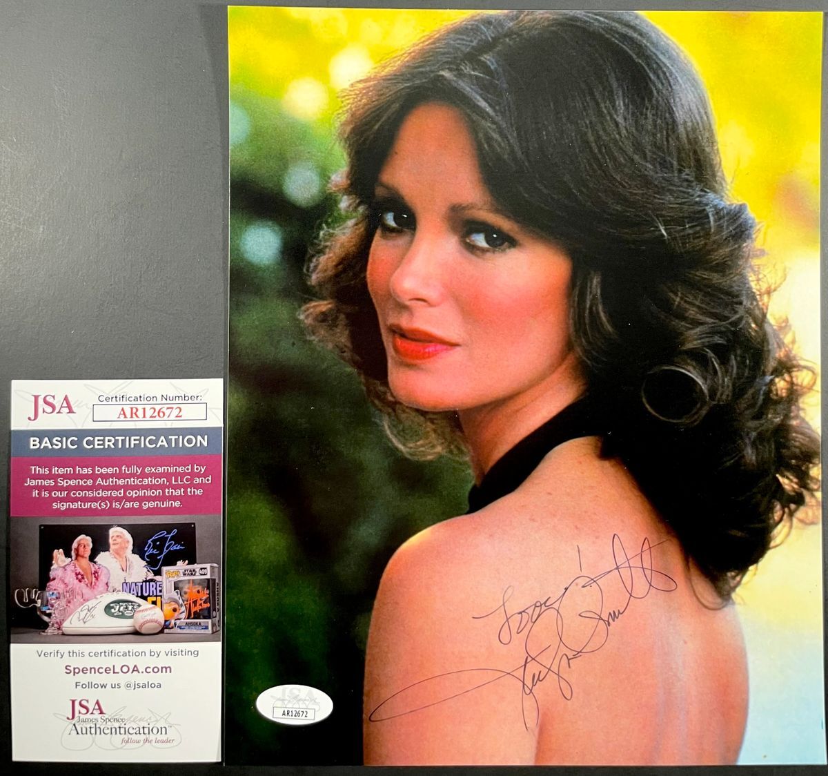 Jaclyn Smith Signed Charlie's Angels Kelly 8x10 Photo B Autograph JSA COA