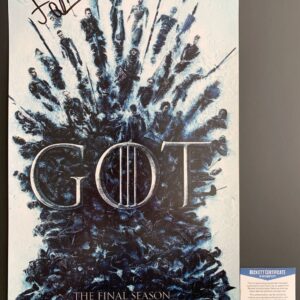 Jacob Anderson Signed Game Of Thrones 11x17 Poster Autograph Grey Worm BAS COA