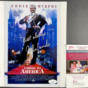 John Landis Signed Coming To America 8x10 Mini Movie Poster Photo Auto JSA COA