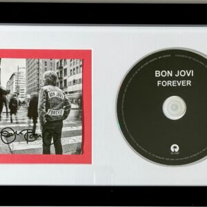 Jon Bon Jovi Signed Bon Jovi Forever CD Insert Card Framed Display Autograph