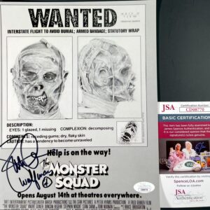 Jon Gries Signed The Monster Squad 8x10 Mini Movie Poster Autograph JSA COA