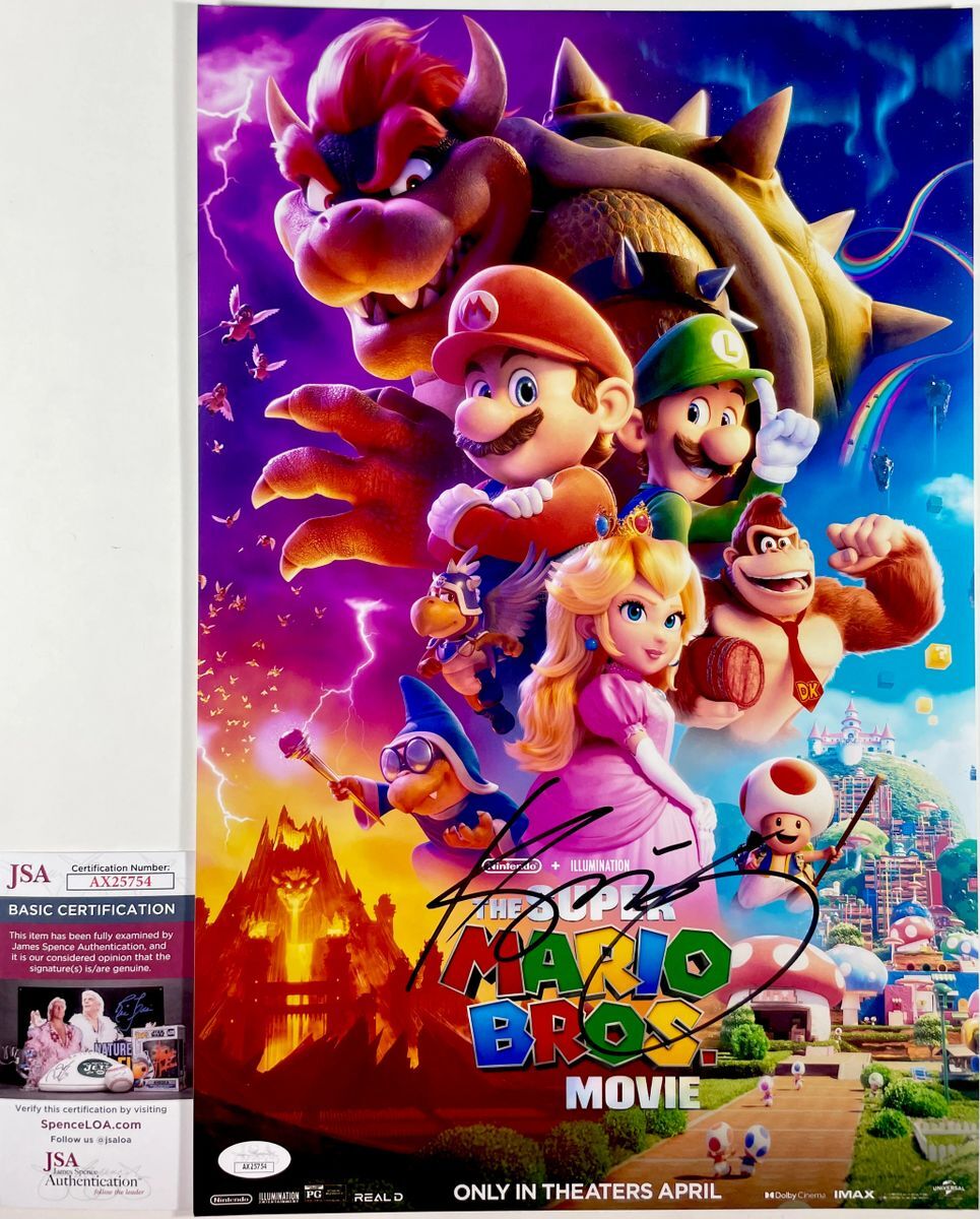 Keegan-Michael Key Signed The Super Mario Bros Movie 11x17 Poster A NES JSA COA