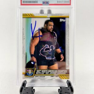 Keith Lee Signed 2021 Topps WWE NXT Trading Card #36 PSA DNA Slabbed