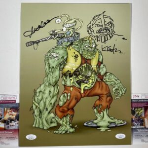 Kevin Eastman & Townsend Coleman Signed TMNT Muckman 11x14 Photo JSA COA