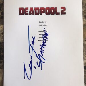 Lewis Tan Signed Marvel Deadpool 2 Movie Script Cover Autograph Shatterstar