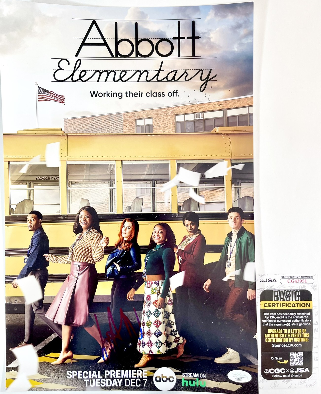 Lisa Ann Walter Signed Abbott Elementary 11x17 Poster Authentic Autograph JSA...