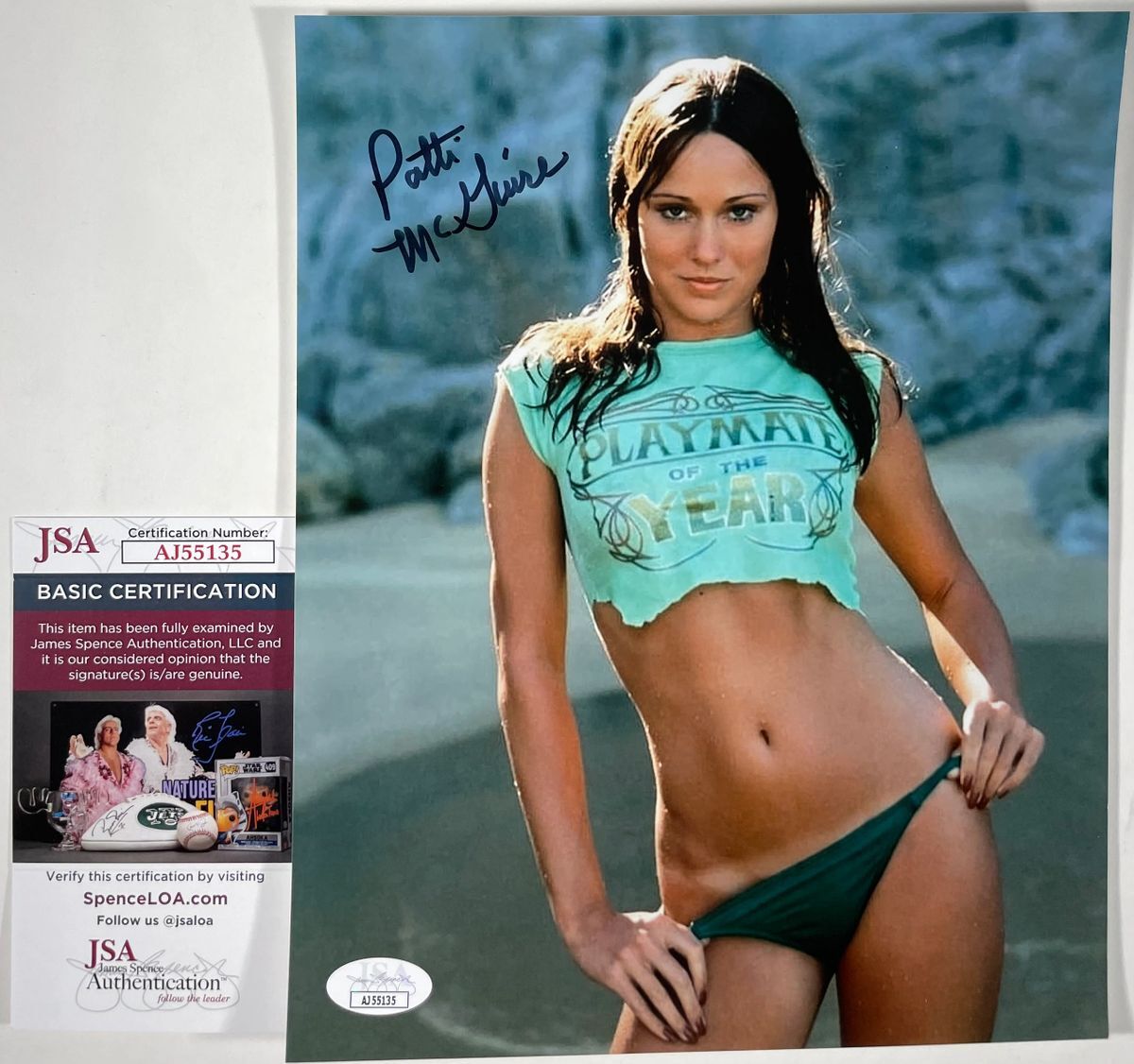 Patti McGuire Playboy Playmate Of The Year Signed 8x10 Photo A Autograph JSA COA
