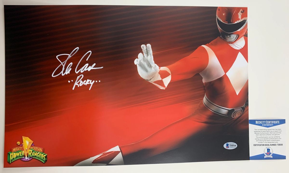 Steve Cardenas Signed Mighty Morphin Power Rangers 11x17 Photo Autograph BAS COA