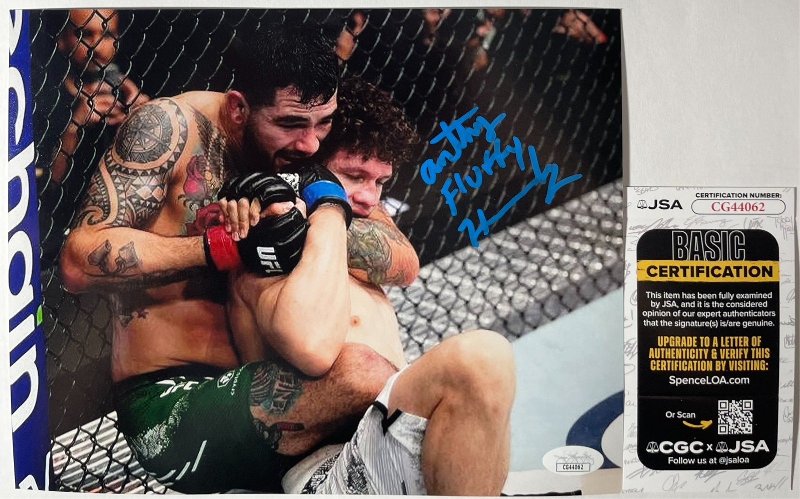 UFC Anthony Fluffy Hernandez Signed 8x10 Photo Authentic Autograph MMA JSA COA