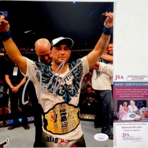 UFC HOF Fighter Frankie Edgar Signed 8x10 Photo A Autograph MMA JSA COA