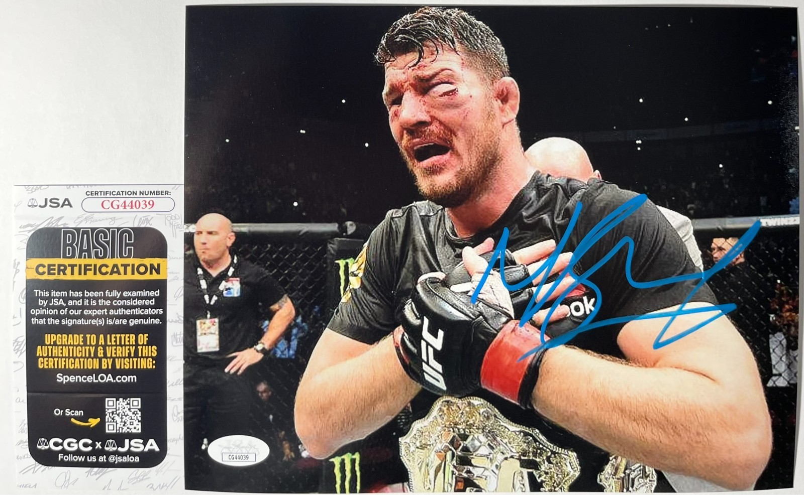 UFC MMA Fighter Michael Bisping Signed 8x10 Photo Authentic Autograph JSA COA